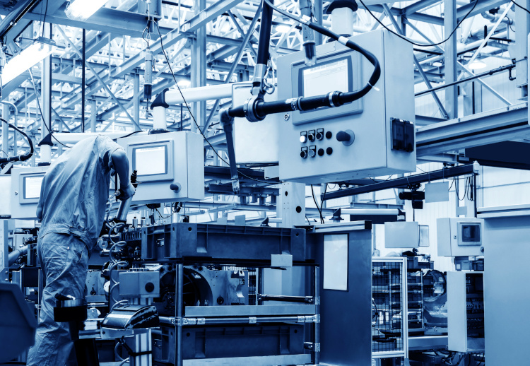 production line in factory