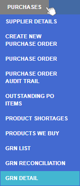 screenshot of po system menu